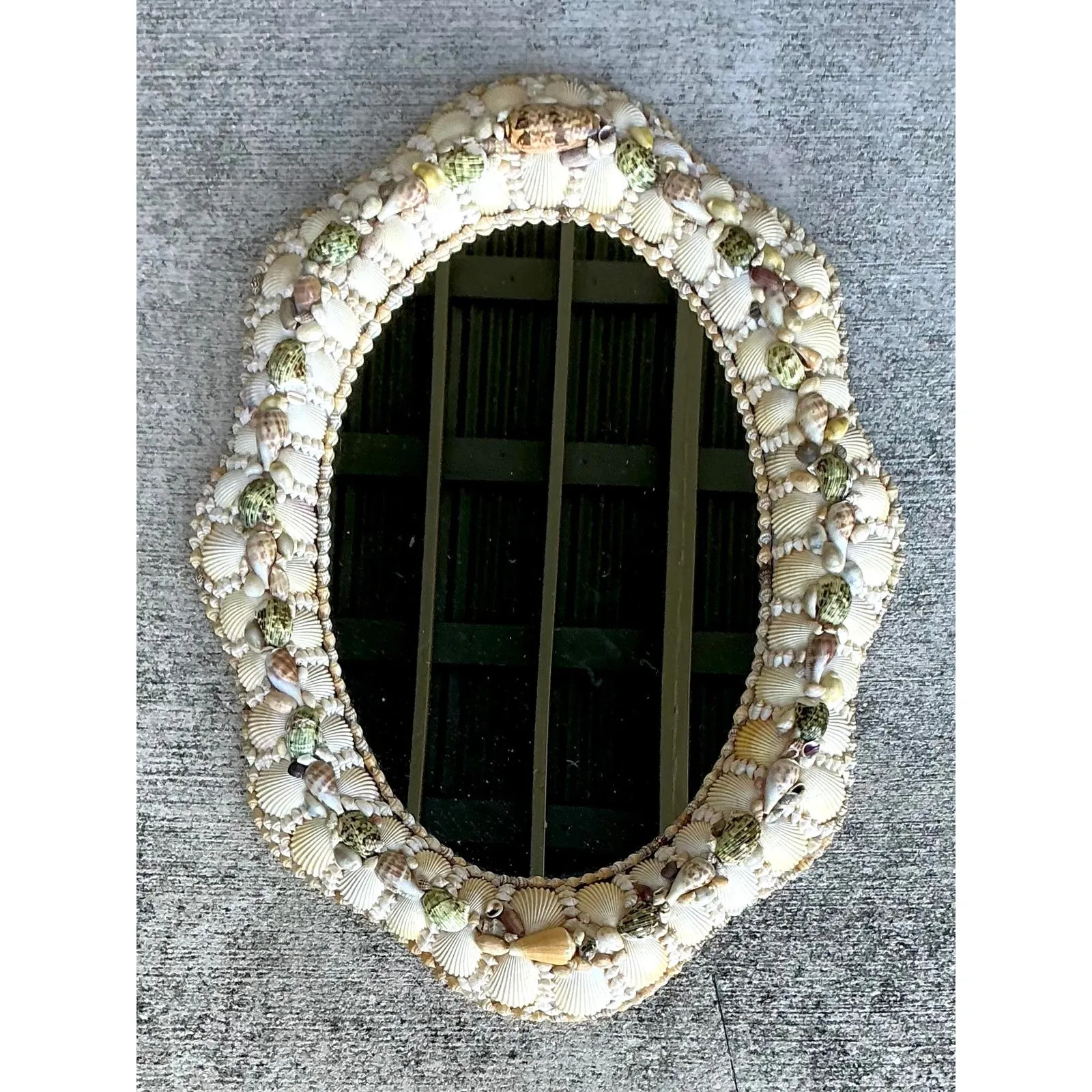 Vintage Boho Shell Encrusted Mirror — additional photo 2