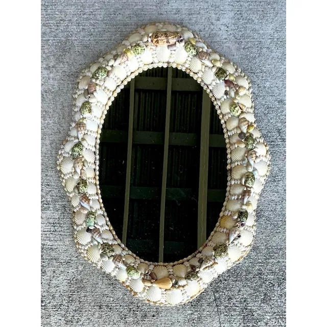 Vintage Boho Shell Encrusted Mirror — additional photo 8