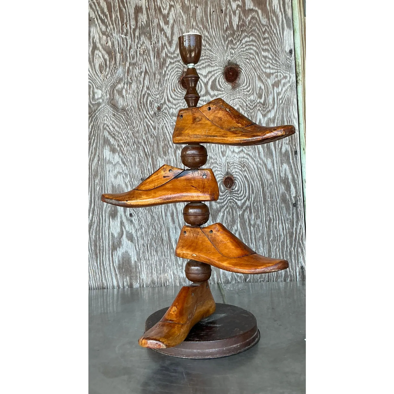 Vintage Boho Shoe Mold Lamp — additional photo 2