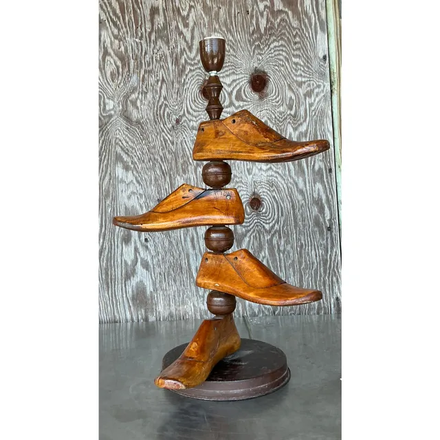 Vintage Boho Shoe Mold Lamp — additional photo 2