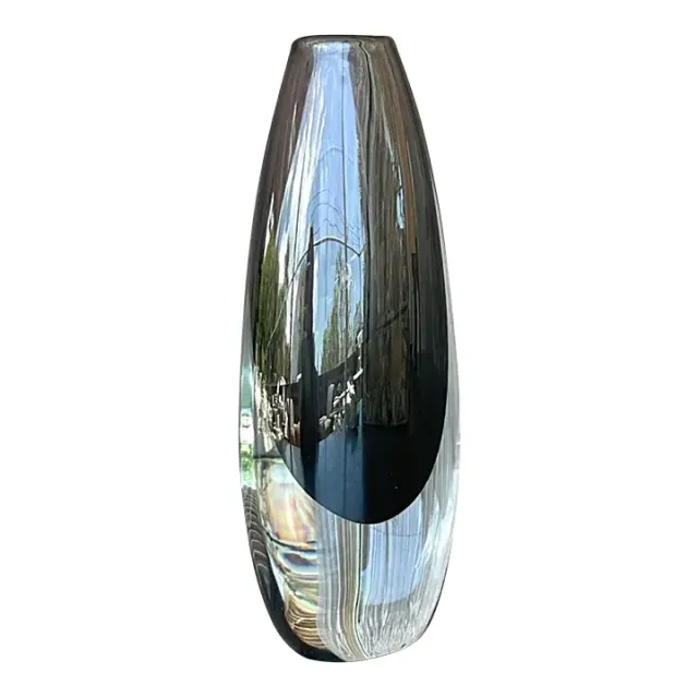 Vintage Boho Signed Art Glass Vase — additional photo 1