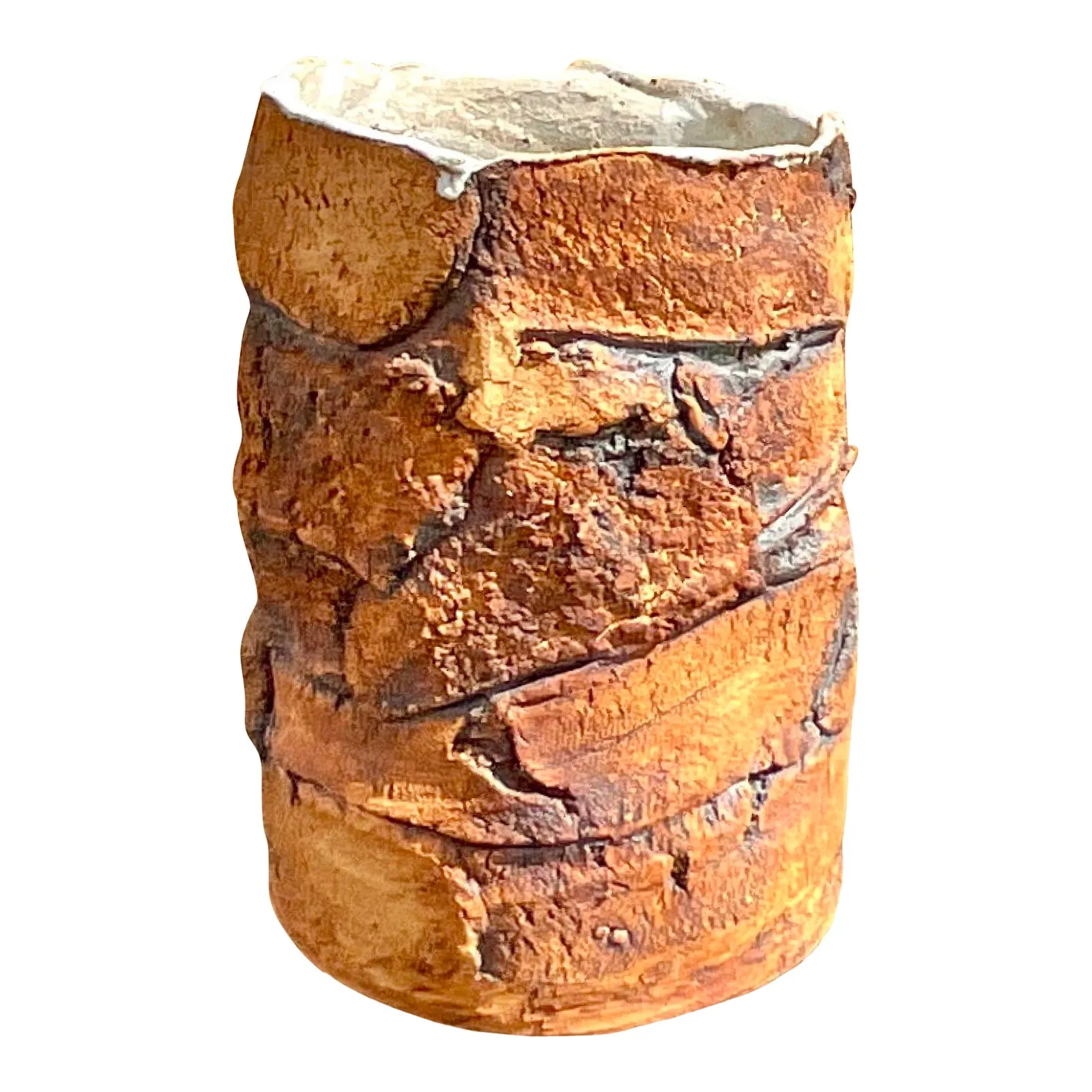 Vintage Boho Signed Handmade Pottery Vase — additional photo 1