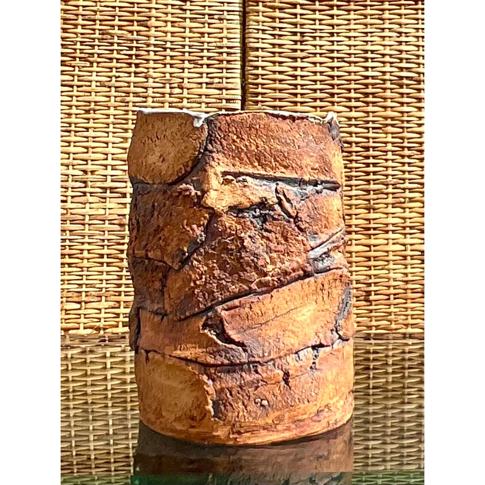 Vintage Boho Signed Handmade Pottery Vase — additional photo 5