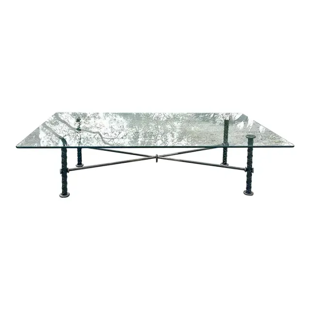 Vintage Boho Signed Ilana Goor Rebar Coffee Table — additional photo 1