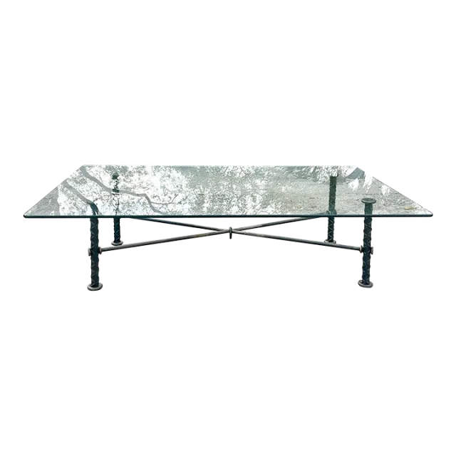 Vintage Boho Signed Ilana Goor Rebar Coffee Table — additional photo 2