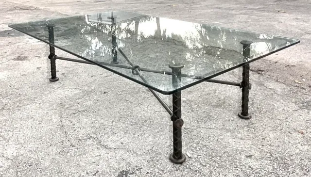 Vintage Boho Signed Ilana Goor Rebar Coffee Table — additional photo 3