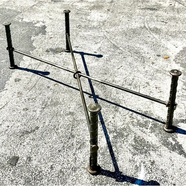 Vintage Boho Signed Ilana Goor Rebar Coffee Table — additional photo 4