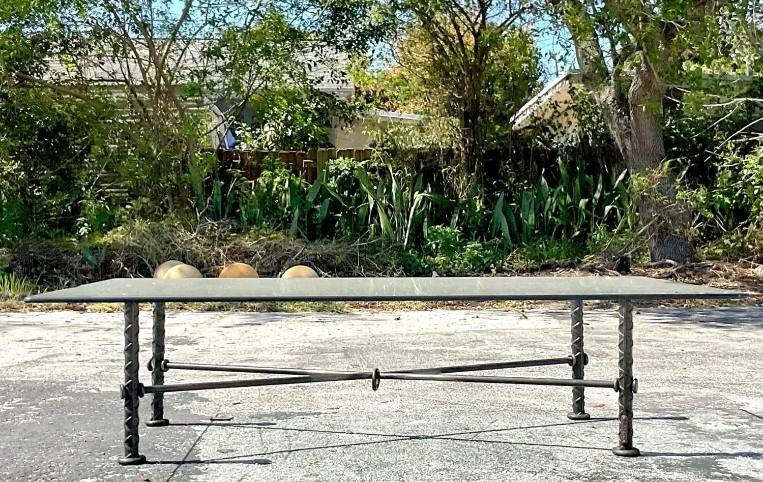 Vintage Boho Signed Ilana Goor Rebar Coffee Table — additional photo 5