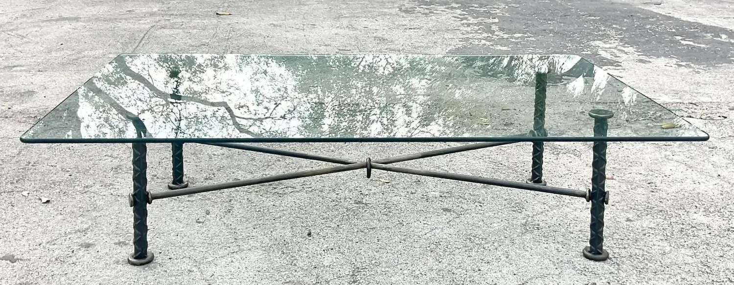 Vintage Boho Signed Ilana Goor Rebar Coffee Table — additional photo 6