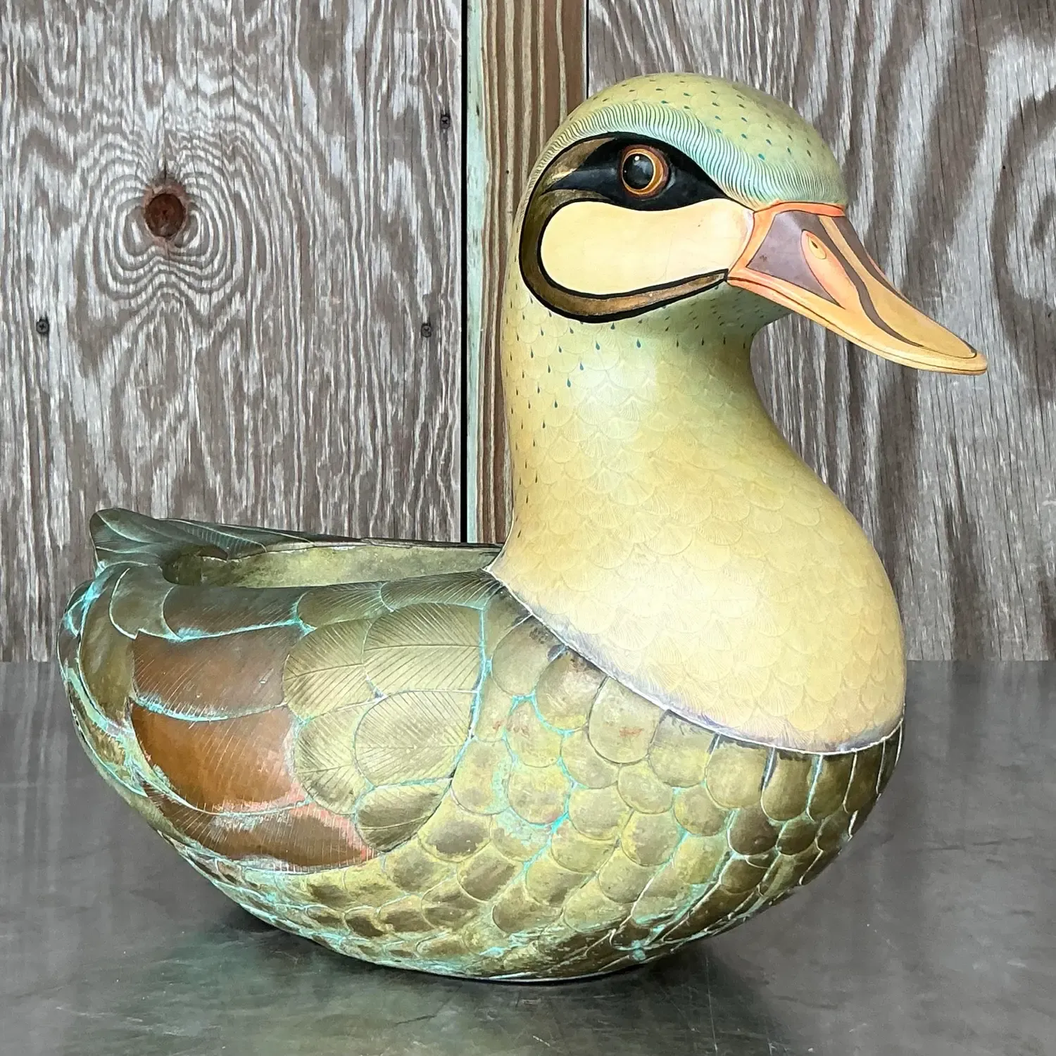 Vintage Boho Signed Sergio Bustamante Duck Planter — additional photo 7