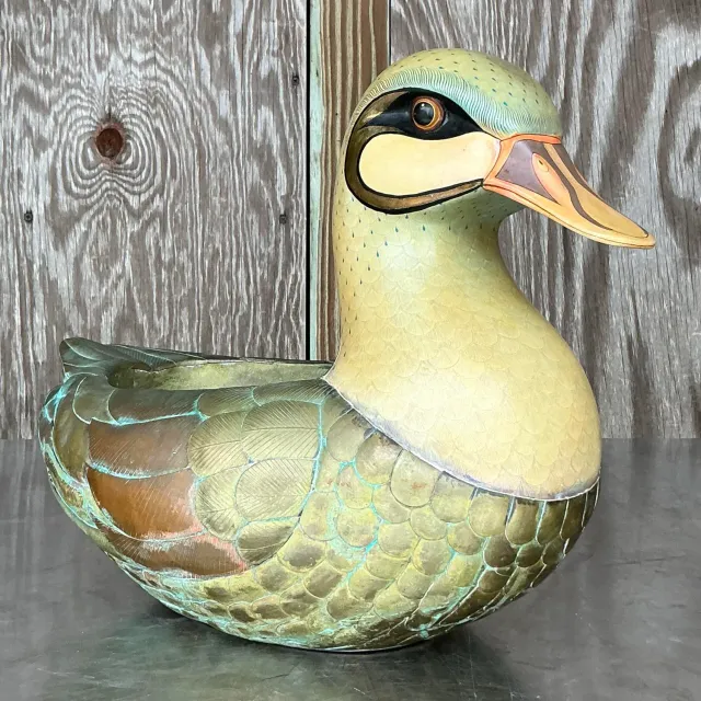 Vintage Boho Signed Sergio Bustamante Duck Planter — additional photo 7