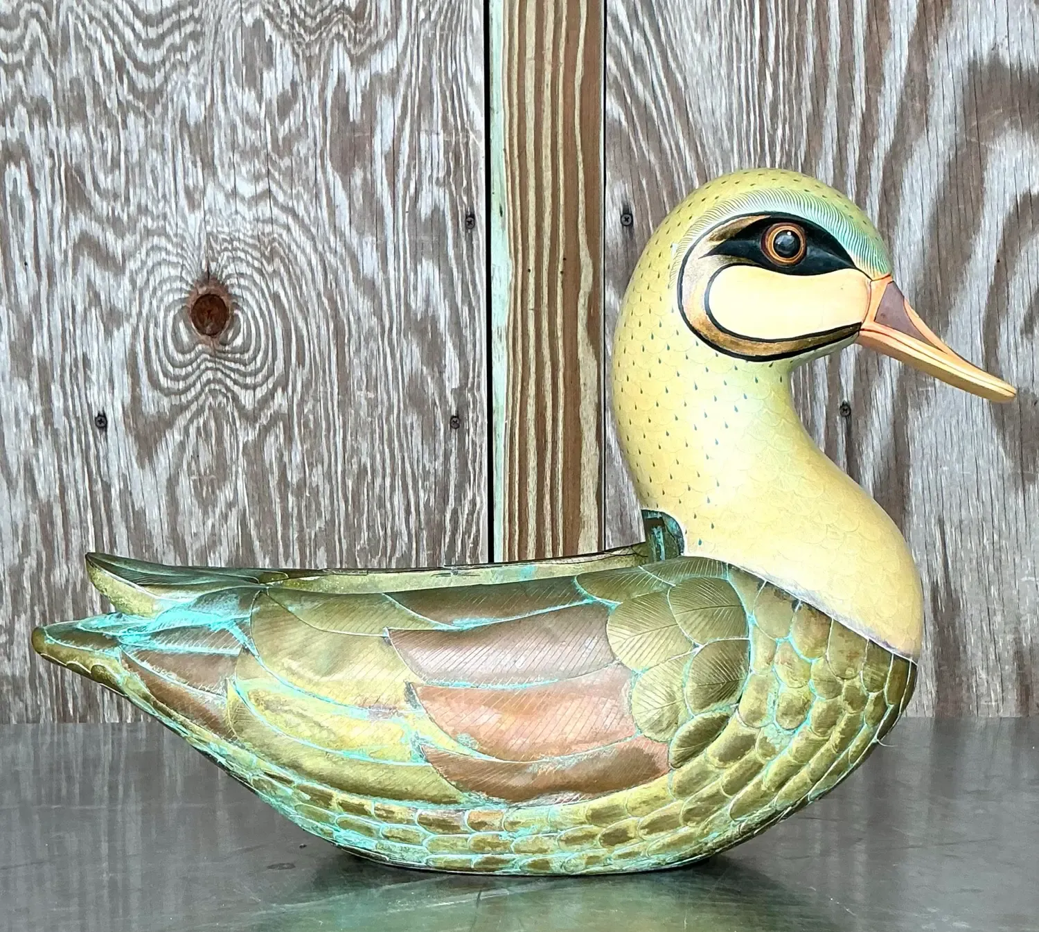 Vintage Boho Signed Sergio Bustamante Duck Planter — additional photo 8