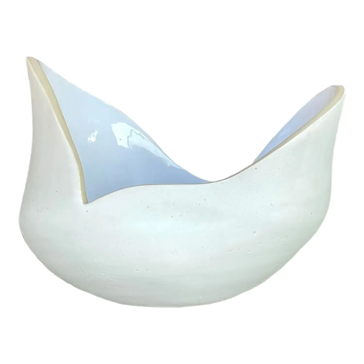 Vintage Boho Signed Slab Built Biomorphic Bowl — additional photo 1