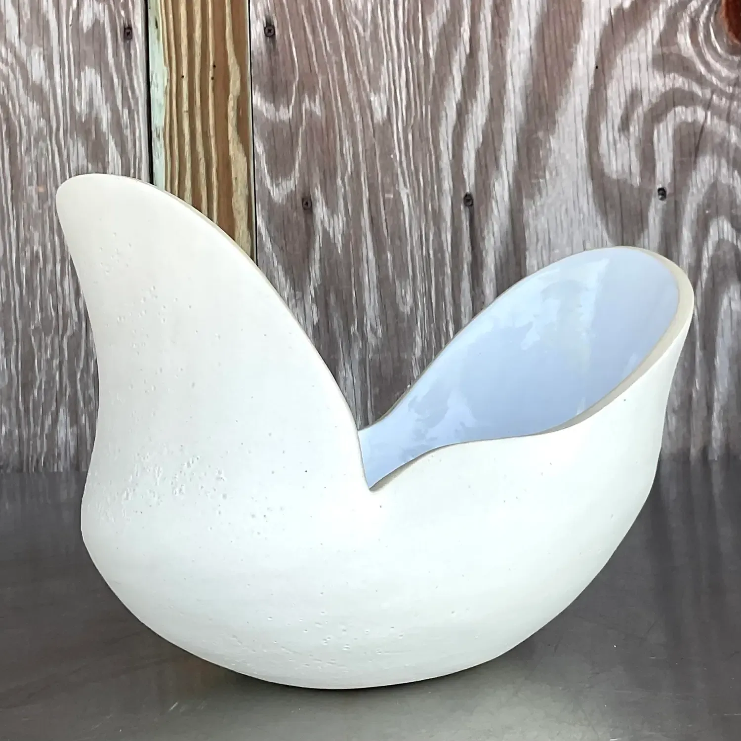 Vintage Boho Signed Slab Built Biomorphic Bowl — additional photo 3