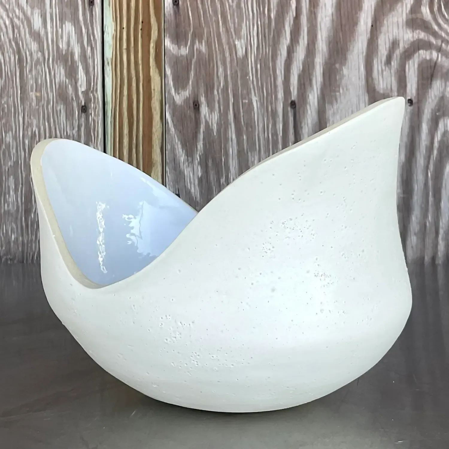 Vintage Boho Signed Slab Built Biomorphic Bowl — additional photo 4