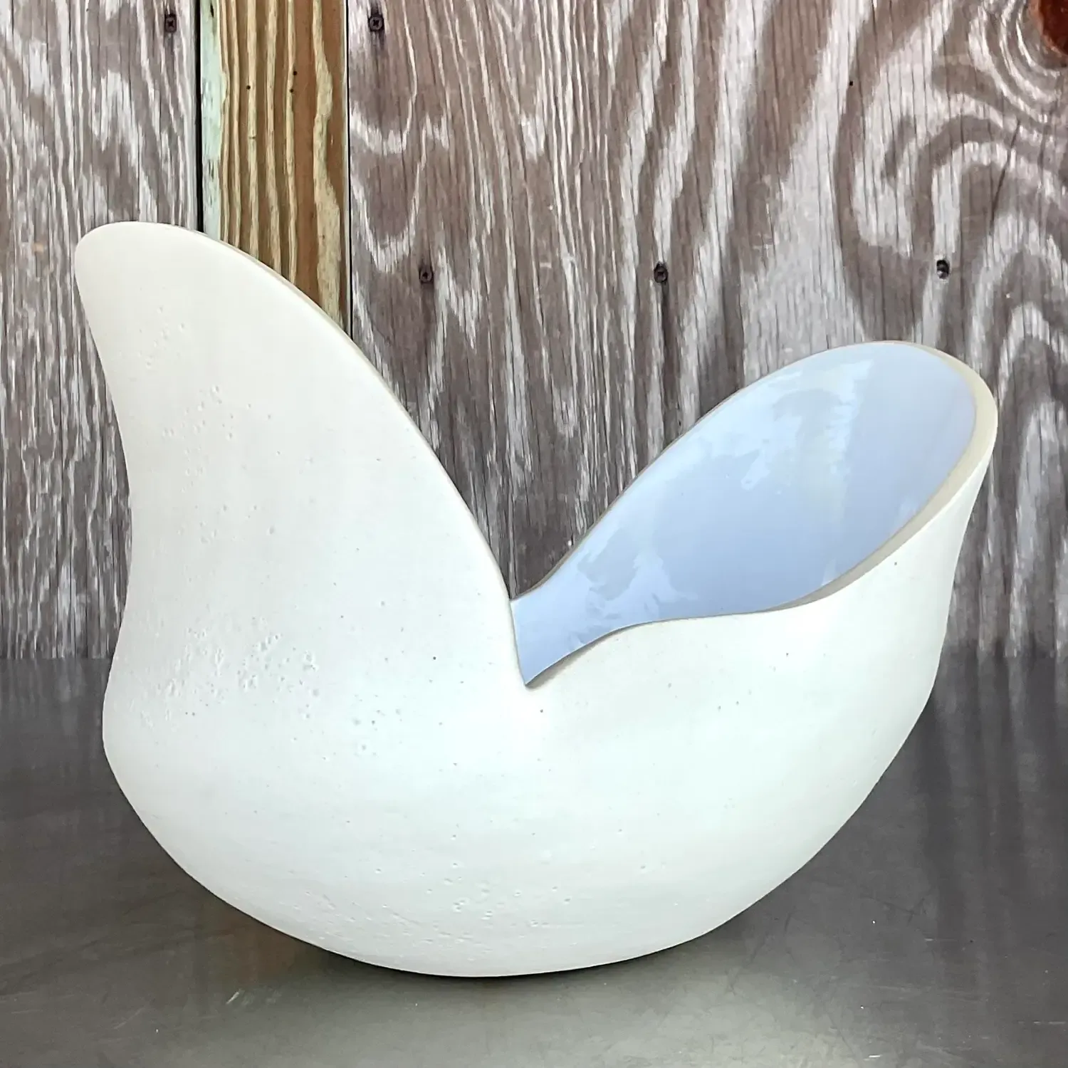Vintage Boho Signed Slab Built Biomorphic Bowl — additional photo 5