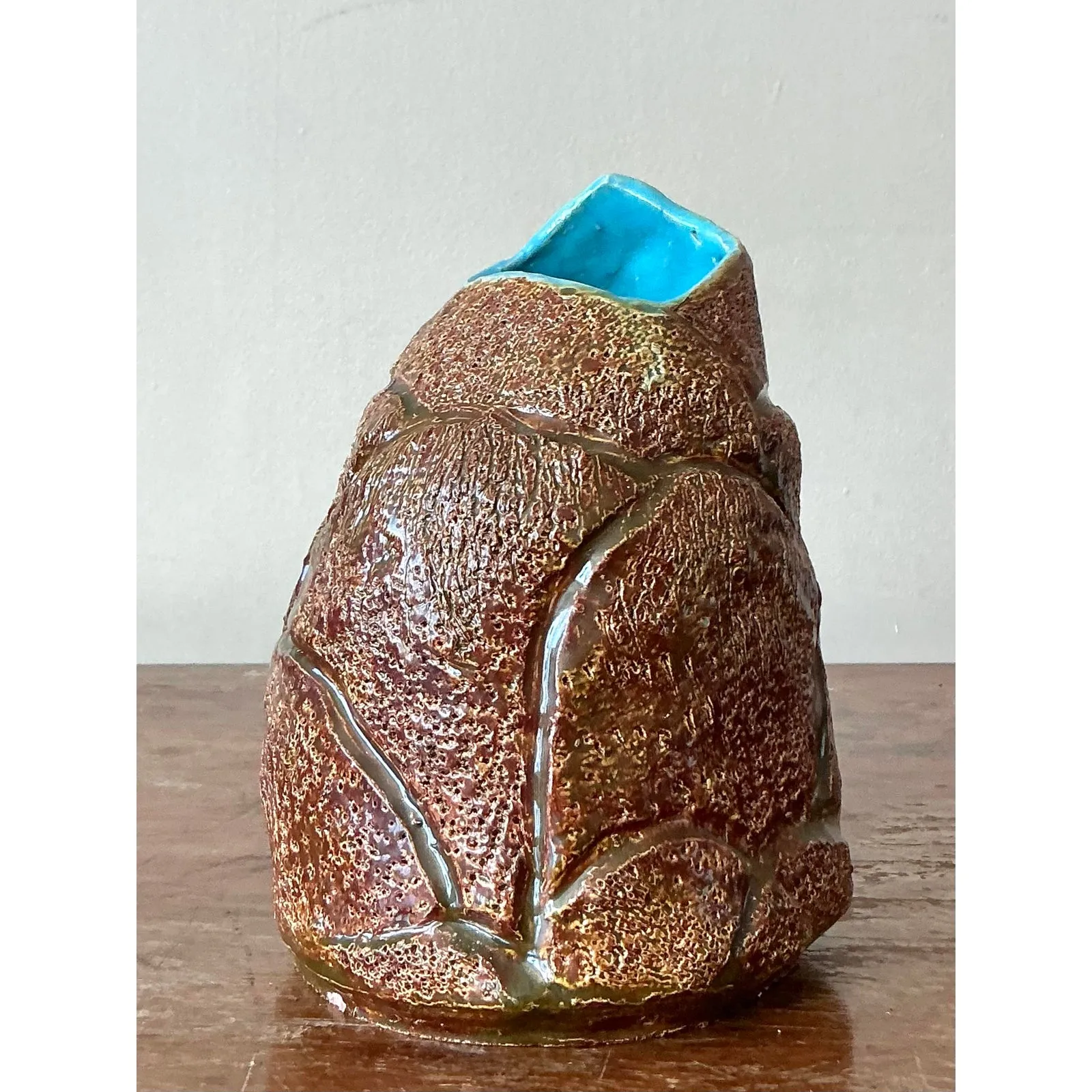 Vintage Boho Signed Studio Pottery Vase — additional photo 1