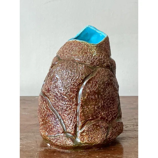 Vintage Boho Signed Studio Pottery Vase — additional photo 1