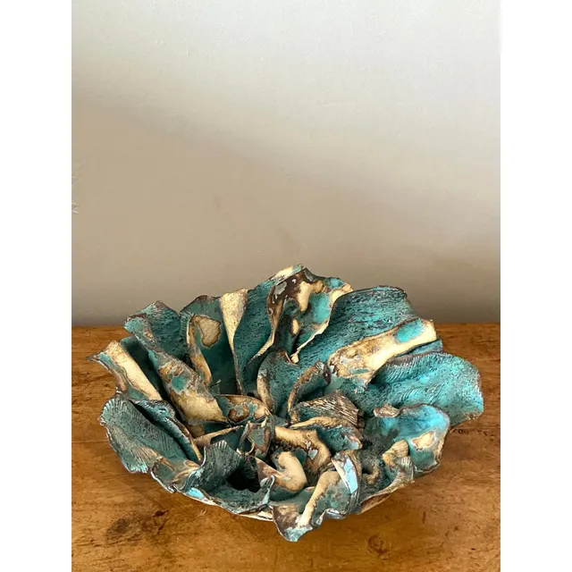 Vintage Boho Slab Built Studio Pottery Bowl — additional photo 5