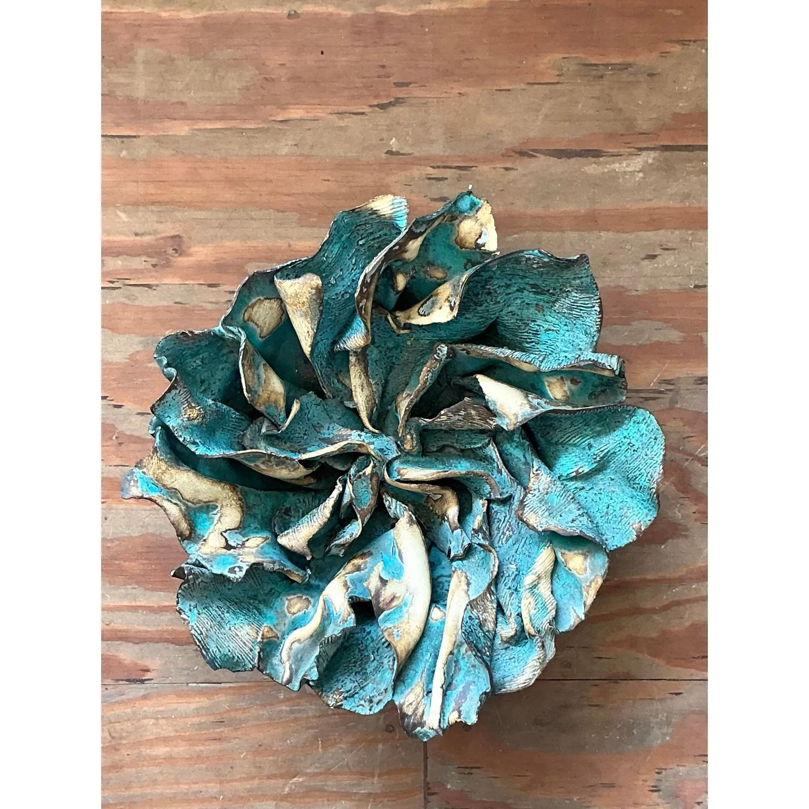 Vintage Boho Slab Built Studio Pottery Bowl — additional photo 6