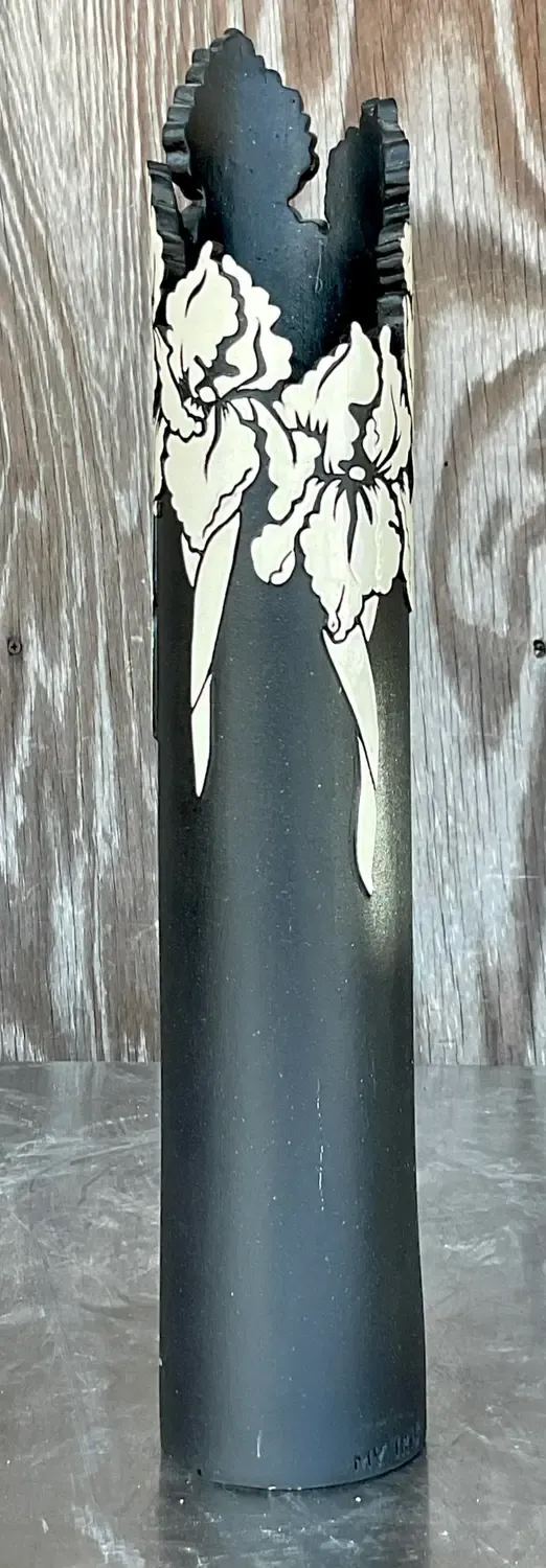 Vintage Boho Slab Built Studio Pottery Vase — additional photo 2