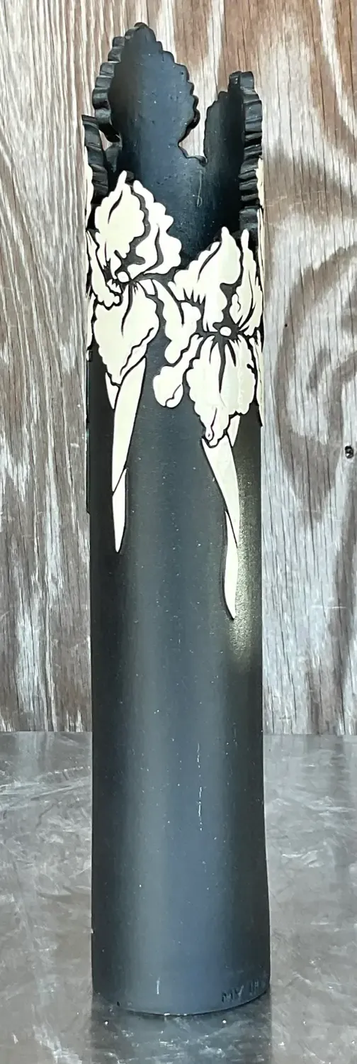 Vintage Boho Slab Built Studio Pottery Vase — additional photo 3
