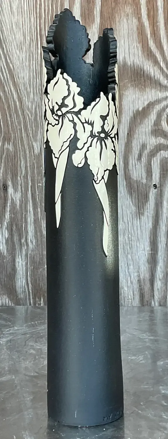 Vintage Boho Slab Built Studio Pottery Vase — additional photo 5