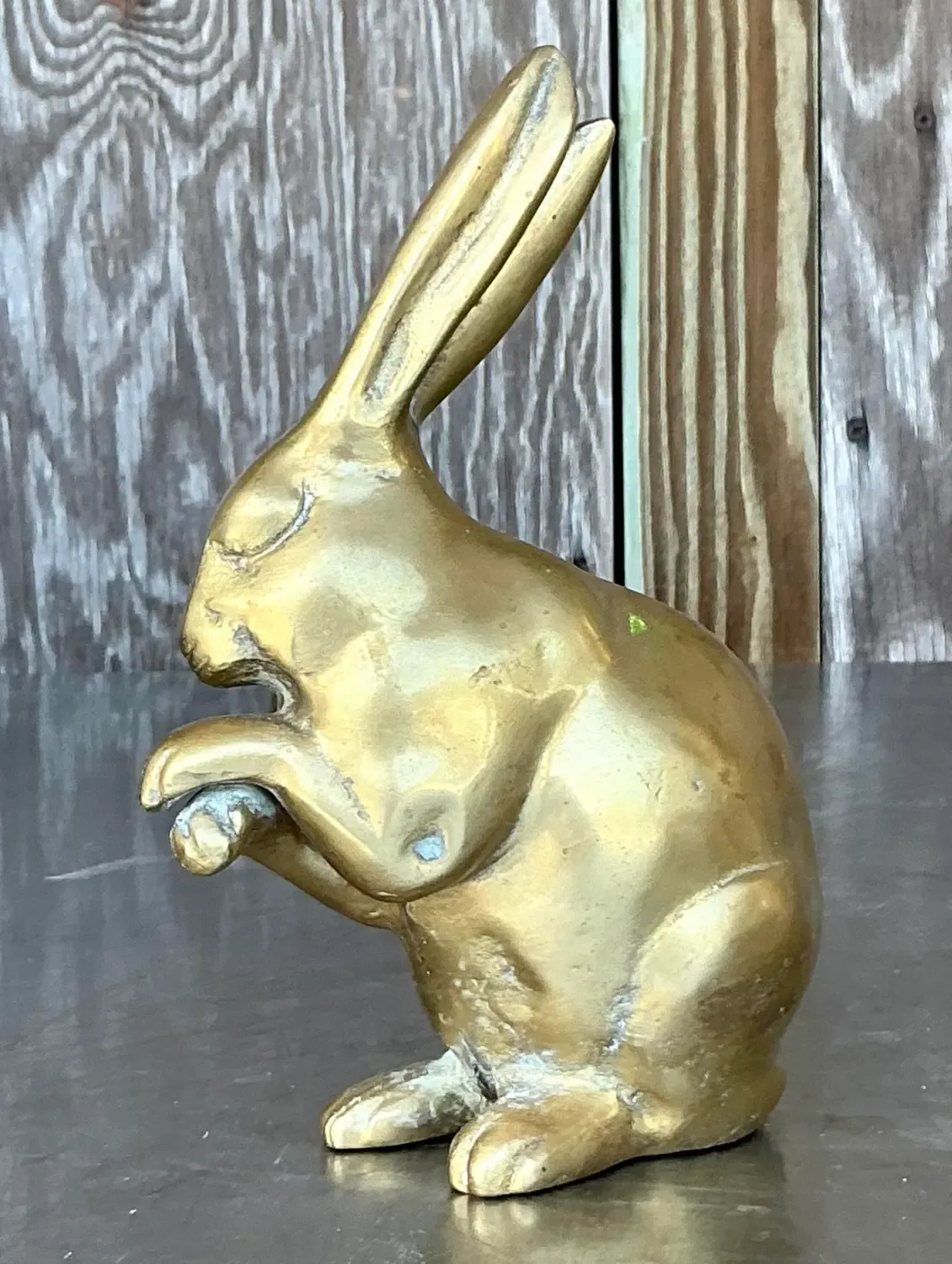 Vintage Boho Solid Brass Bunny — additional photo 2