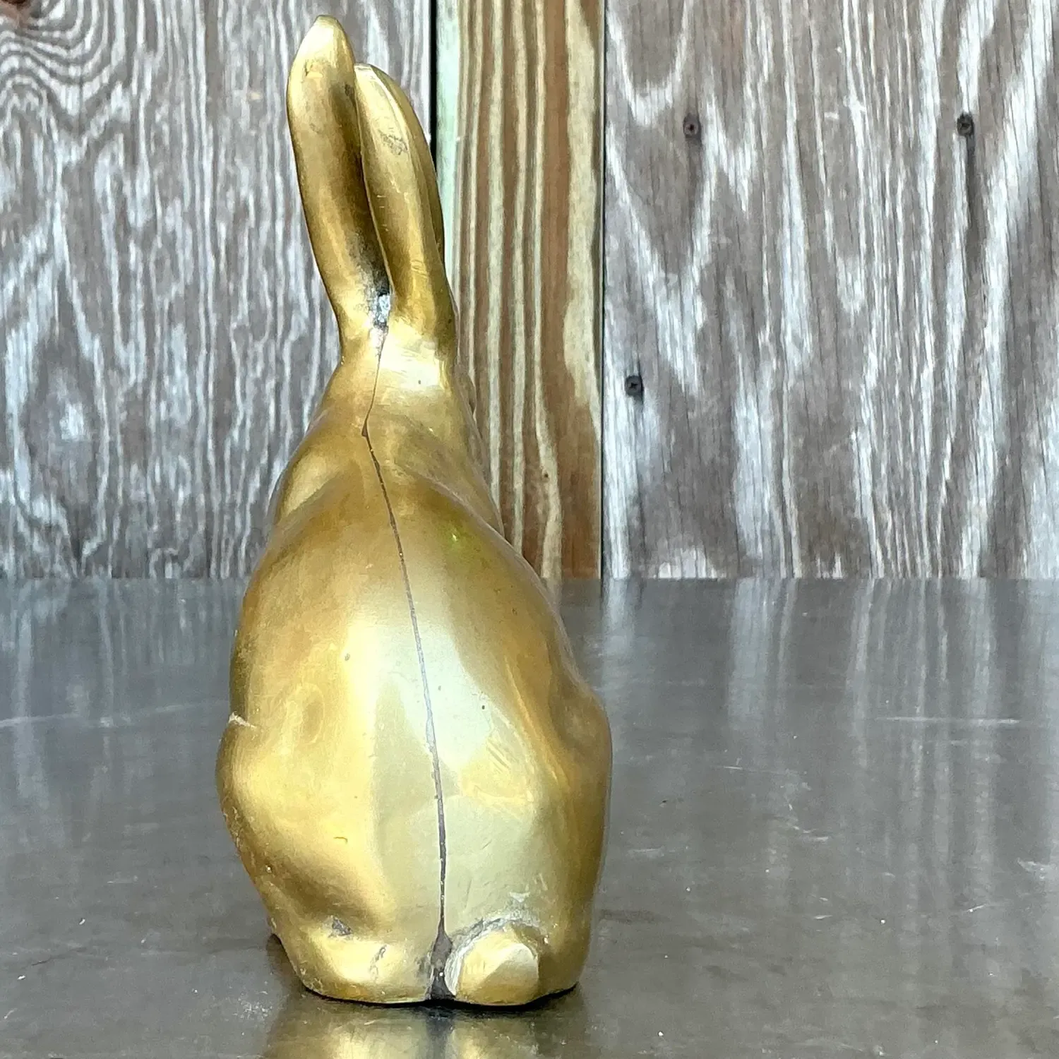 Vintage Boho Solid Brass Bunny — additional photo 3