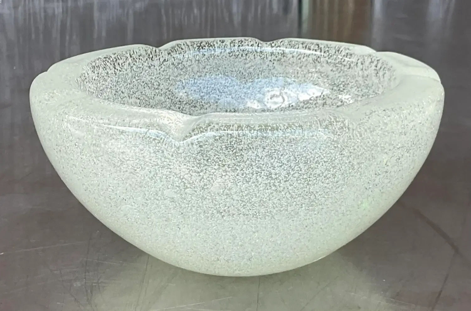 Vintage Boho Speckled Glass Bowl — additional photo 1