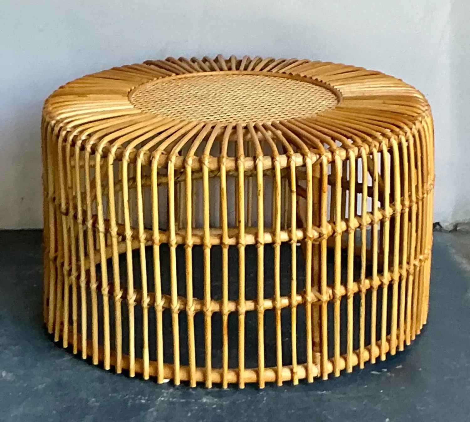 Vintage Boho Spike Rattan Coffee Table — additional photo 3