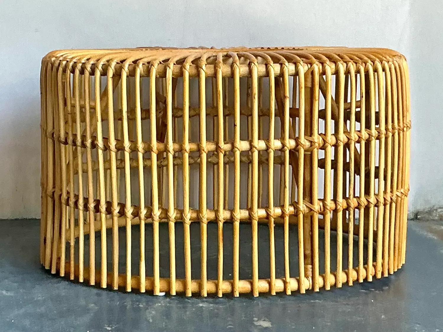 Vintage Boho Spike Rattan Coffee Table — additional photo 5