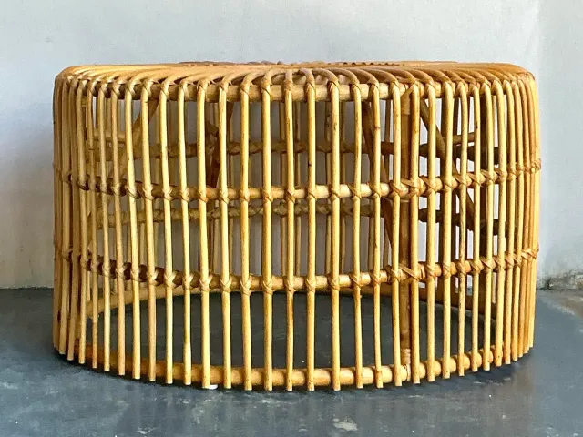 Vintage Boho Spike Rattan Coffee Table — additional photo 5