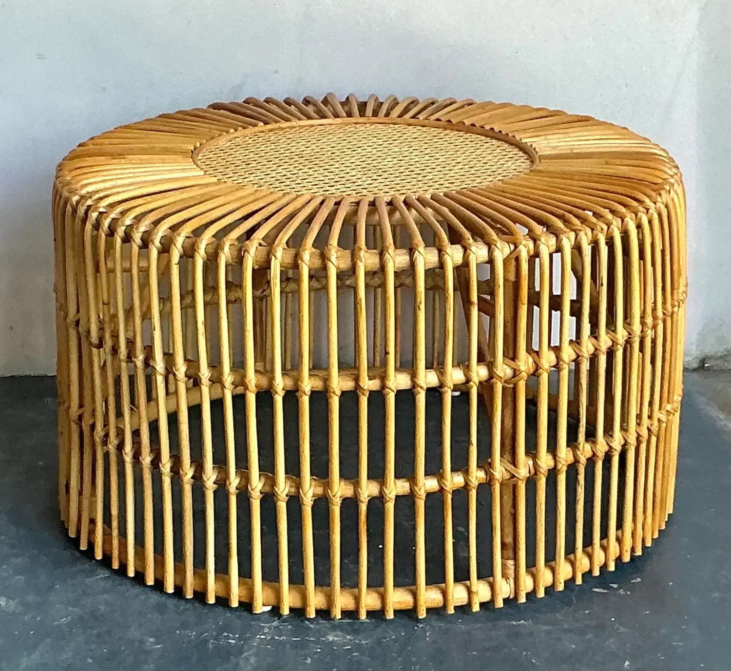 Vintage Boho Spike Rattan Coffee Table — additional photo 7