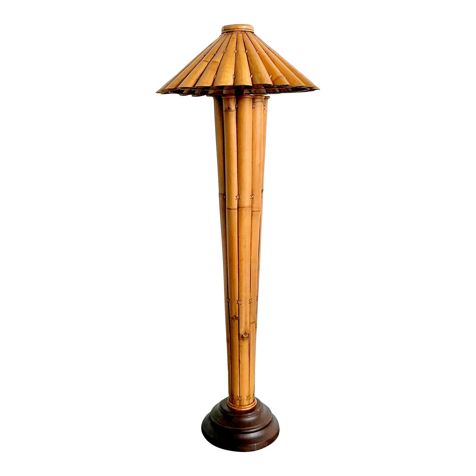 Vintage Boho Split Bamboo Floor Lamp — additional photo 1