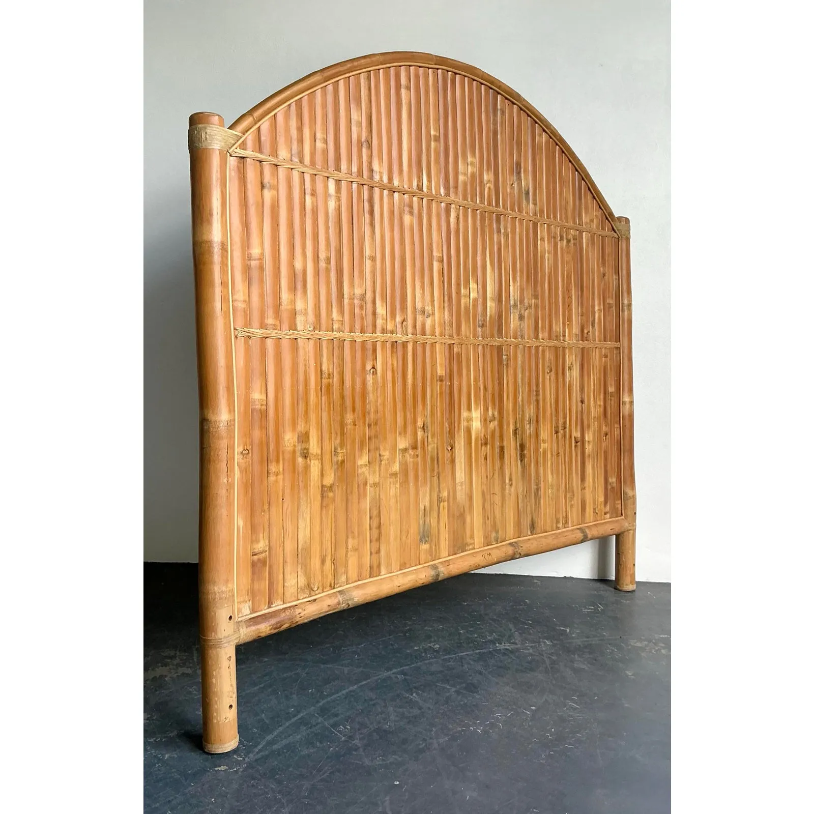 Vintage Boho Split Bamboo King Headboard — additional photo 3