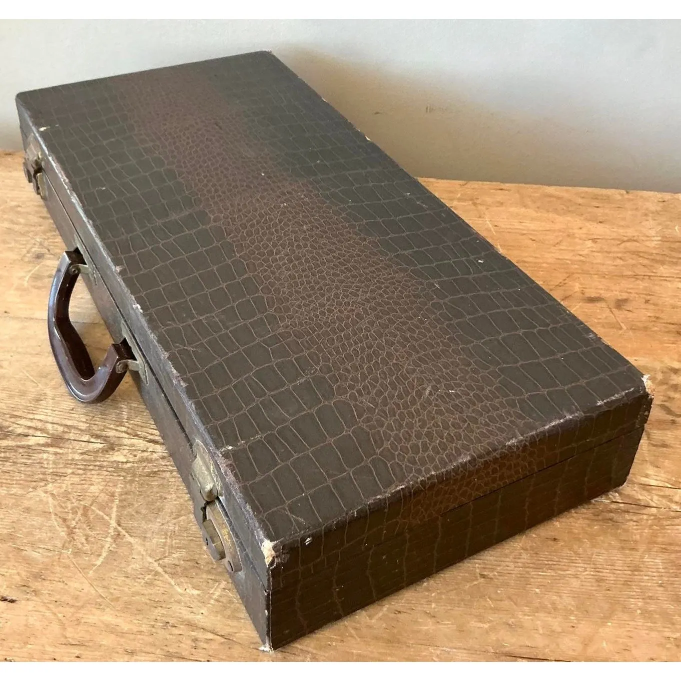 Vintage Boho Stamped Croc Mahjong Set — additional photo 3