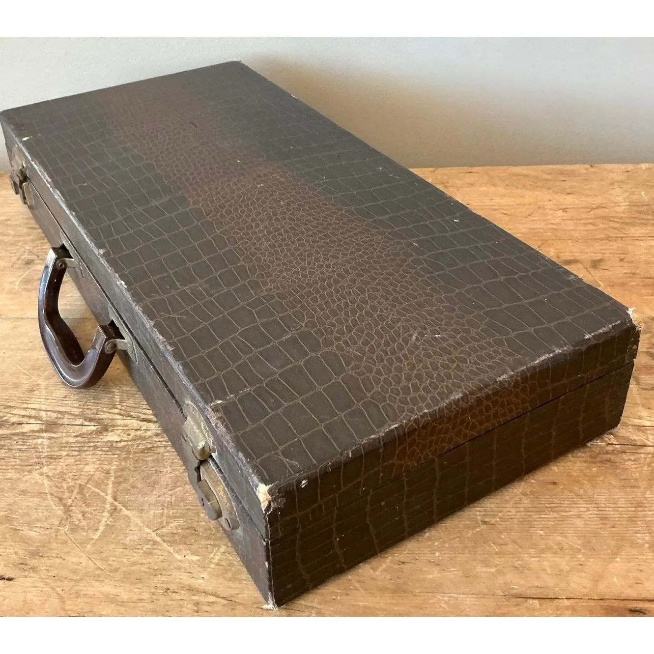 Vintage Boho Stamped Croc Mahjong Set — additional photo 5
