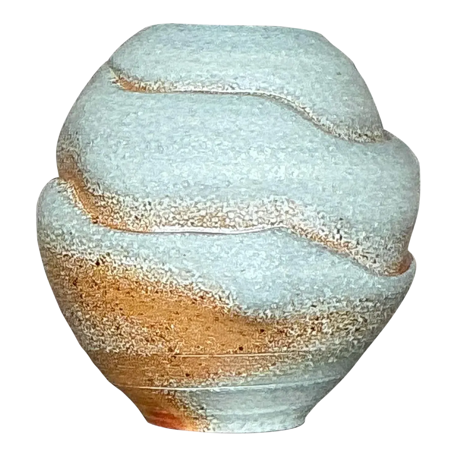 Vintage Boho Stamped Studio Pottery Vase