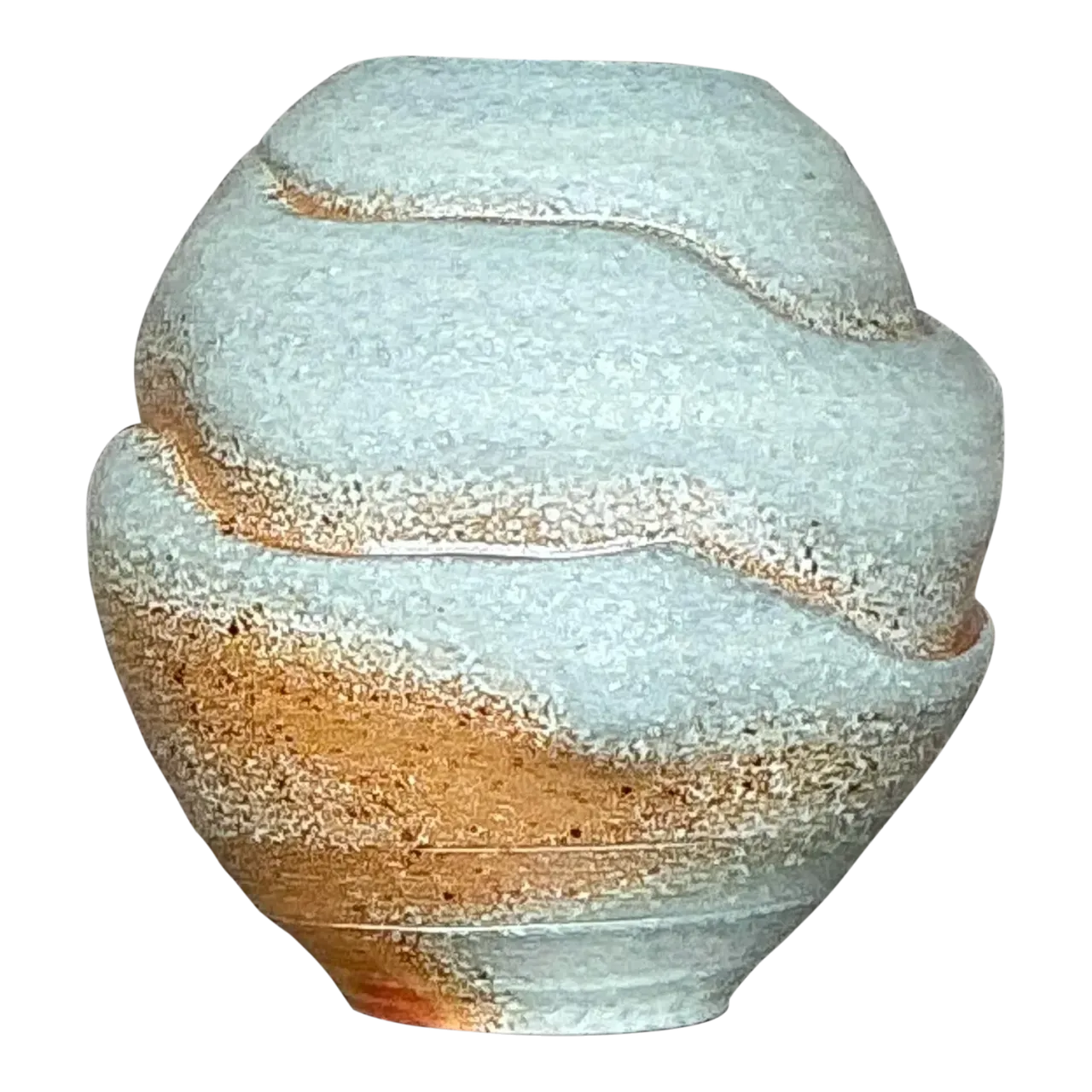 Vintage Boho Stamped Studio Pottery Vase
