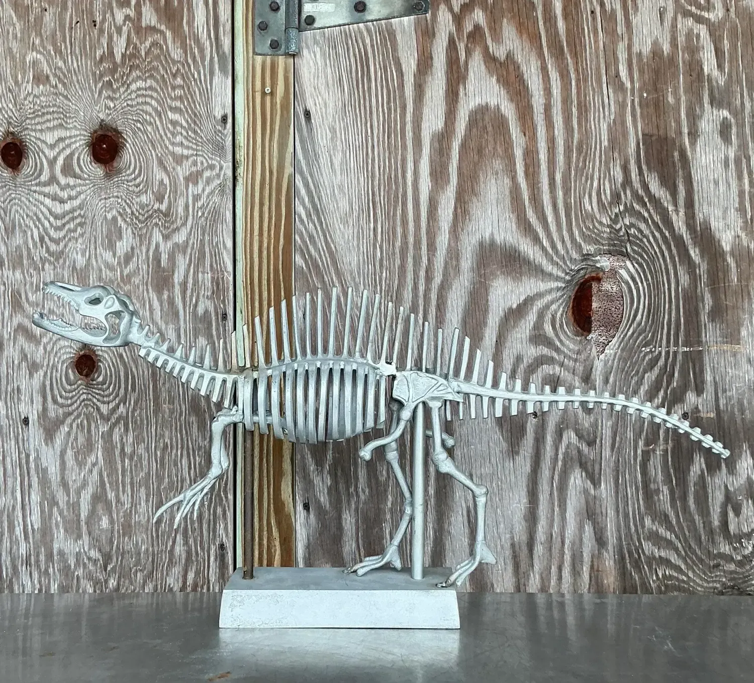 Vintage Boho Steel Dinosaur Model — additional photo 1