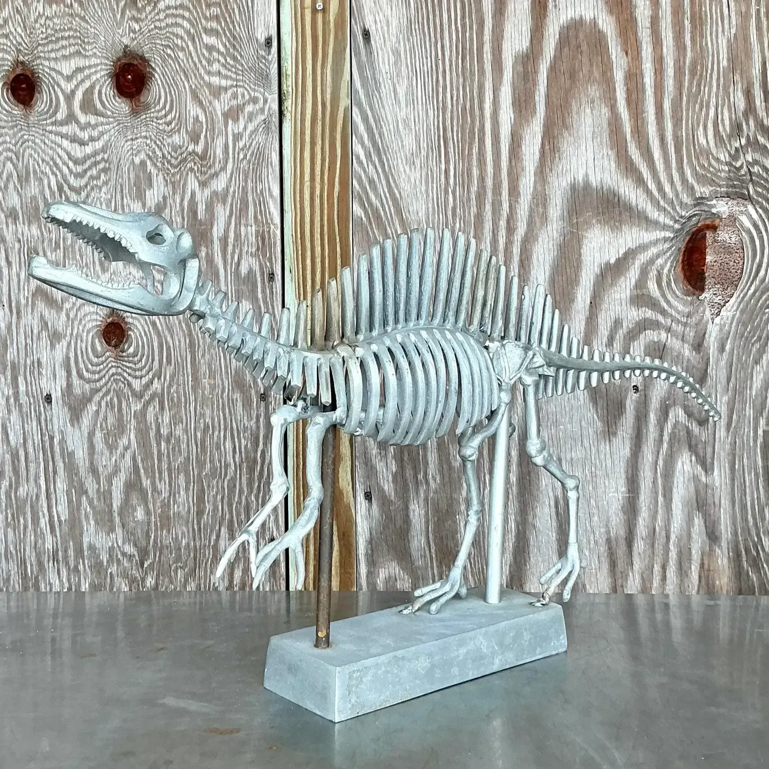 Vintage Boho Steel Dinosaur Model — additional photo 4