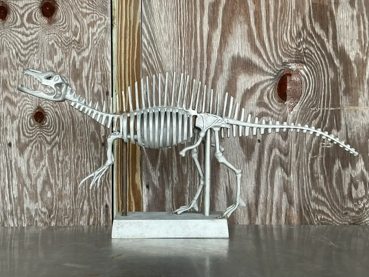 Vintage Boho Steel Dinosaur Model — additional photo 5