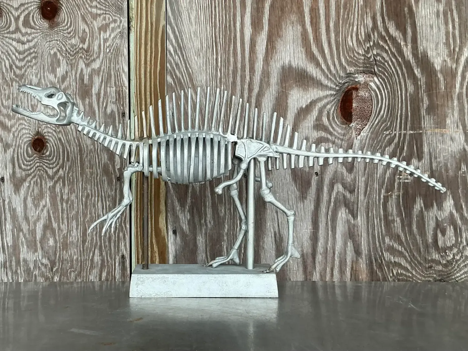 Vintage Boho Steel Dinosaur Model — additional photo 6