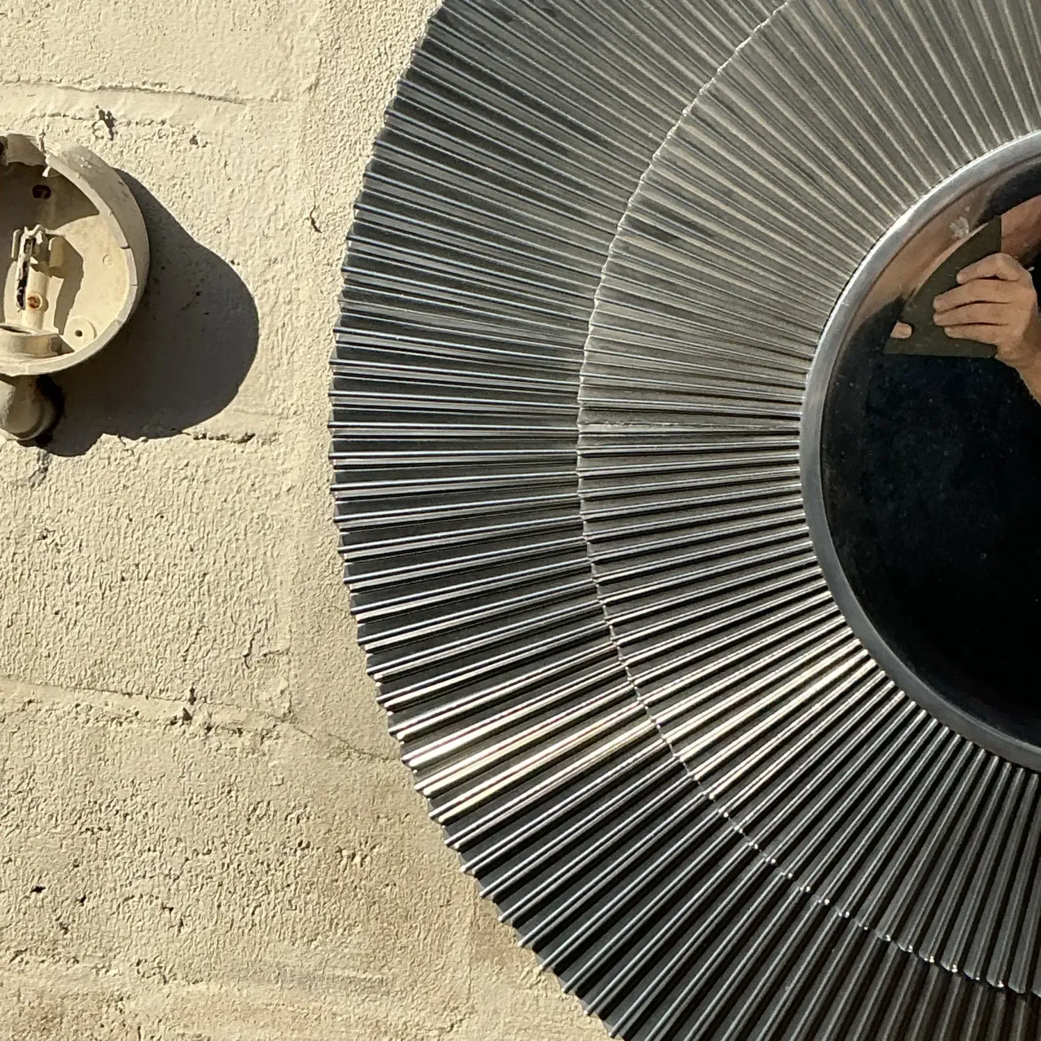 Vintage Boho Studio a Crimped Chrome Wall Mirror — additional photo 5