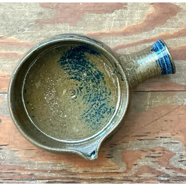 Vintage Boho Studio Pottery Bowl - Ceramic, 9W x 2.5H — additional photo 3