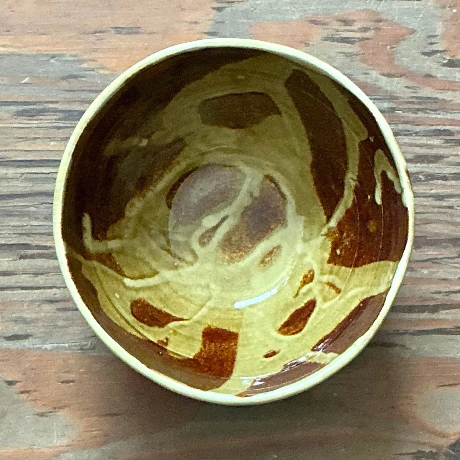 Vintage Boho Studio Pottery Bowl - Ceramic, 6W x 2.75H — additional photo 1