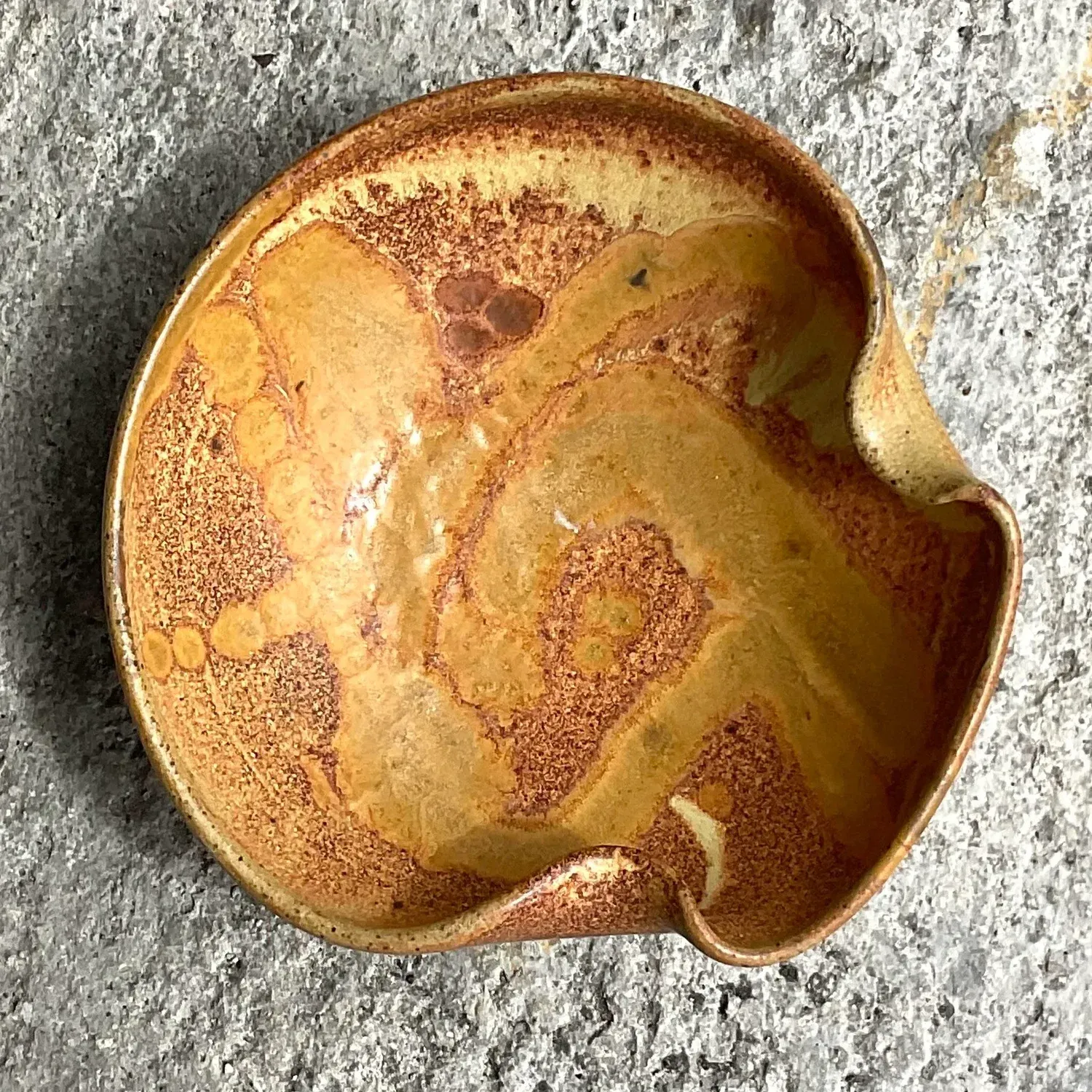 Vintage Boho Studio Pottery Bowl - Pottery, 8W x 2.5H — additional photo 5