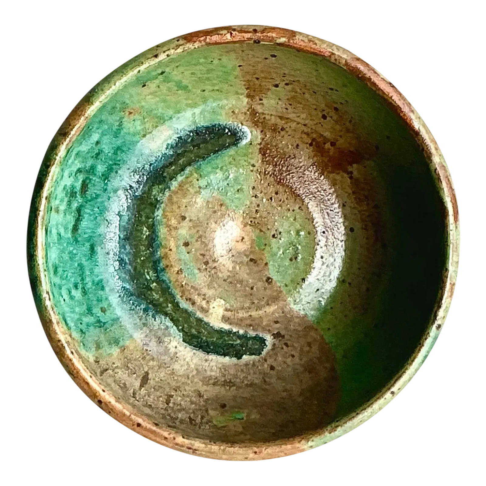 Vintage Boho Studio Pottery Bowl - Ceramic, 6W x 3H — additional photo 3