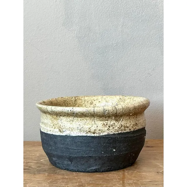 Vintage Boho Studio Pottery Bowl - Ceramic, 8.5W x 3.2H — additional photo 2